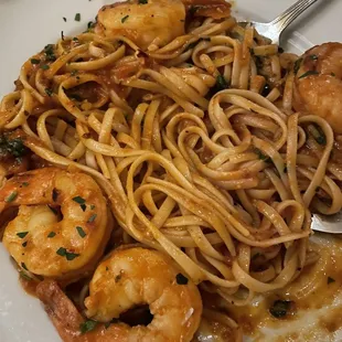 Shrimp arrabiata