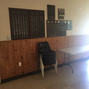 Right side of entrance