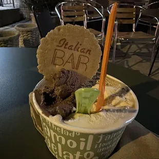Incredible gelato (I got chocolate, vanilla, and coffee last night)