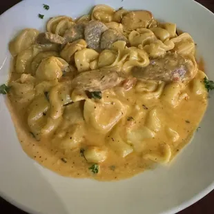 Vodka tortellini with sausage! Mmmmmmm....