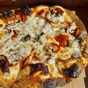 Pepperoni and mushroom