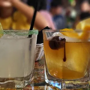 Margarita and Smokey old fashion