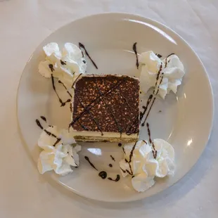 a piece of cake on a plate