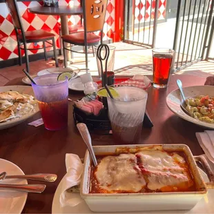 Grandma's Beef Lasagna, Tortellini Pesto Lunch, chicken Alfredo Pasta Lunch