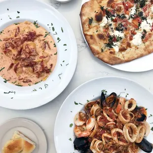 plates of food on a table