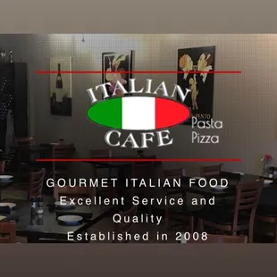 italian food in a restaurant