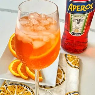 a glass of aperol