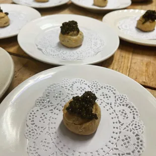 Profiteroles with Caviar