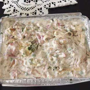 Linguini carbonara