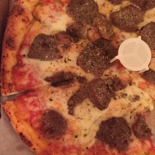 Large meatball pizza. So good!!!