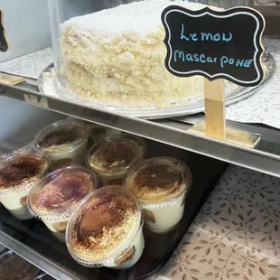 Lemon Mascarpone cake and Tiramisu