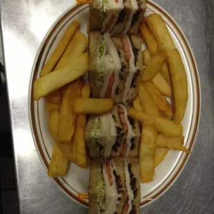 Turkey club sandwich