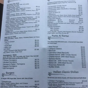 Take out menu (5/5) April 2018
