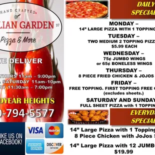 Italian Garden Specials!