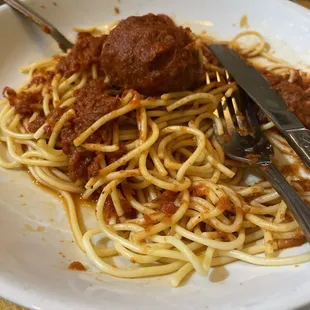 Spaghetti with meatballs
