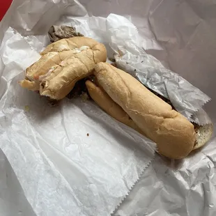 a sandwich in a wrapper
