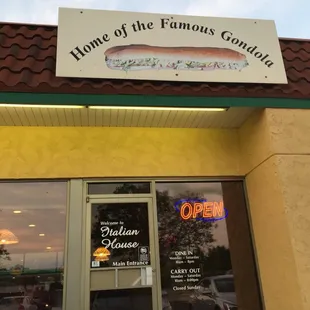 the front of the restaurant