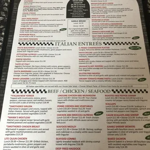 the menu