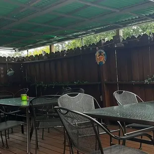 outdoor dining area