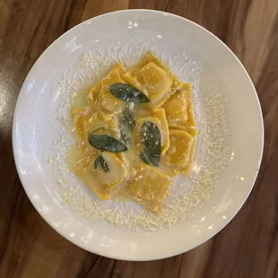 Squash ravioli