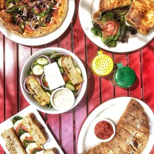 Our lunch on the patio at IPK in Van Ness