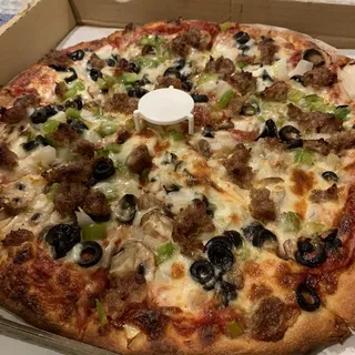 The Works Pizza with 5 Toppings