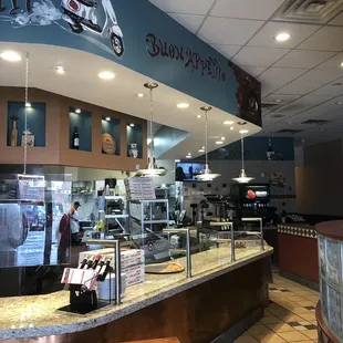 the interior of a restaurant