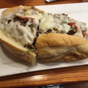 Sensation Cheesesteak- peppers, onions, and mushrooms
