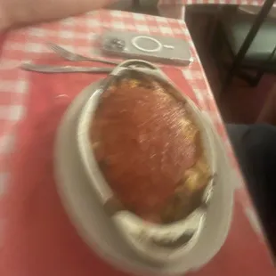 This is a bad and fuzzy photo but I promise you their lasagna is the best item on the menu.