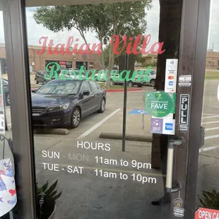 the entrance to the restaurant