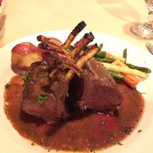 Rack of lamb. Amazing. Perfectly cooked (medium rare) and a special for the evening. Wish I could get this more often!