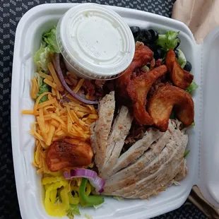 Grilled chicken salad.