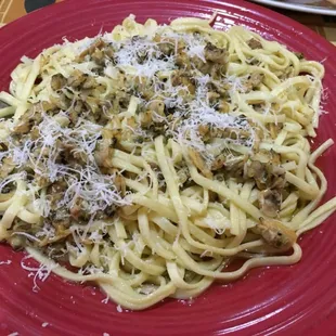 Linguini with baby clam sauce (white sauce)  @ Italian Village