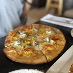 Meatball &amp; Smoked Mozzarella Pizza