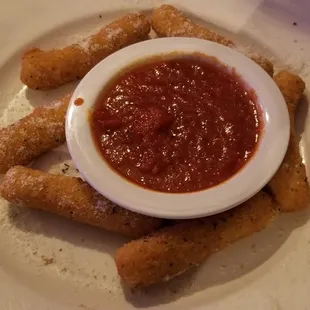 Cheese sticks and marinara. $8.99