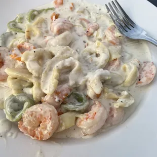 Shrimp Tortellini Alfredo