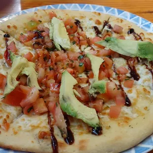 Avocado toast caprese. So fresh and the balsamic glaze completes it.