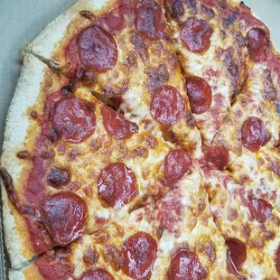 a pepperoni pizza
