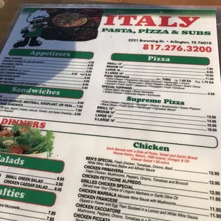 sushi and sashimi, menu