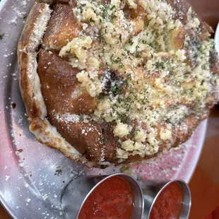 Giant 1lb garlic knot!