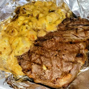 Monday(s) special - Perfectly grilled NY Strip Steak &amp; Cheese Potatoes