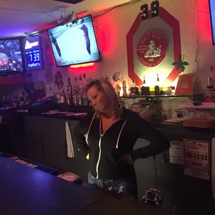 Miss Ashley, one of our bar maids.