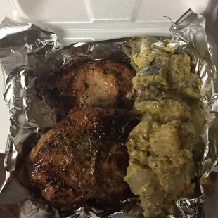 One of the Monday specials. Pork chops