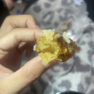 Close up picture of the hair in the chicken