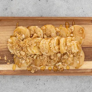 sliced bananas on a cutting board