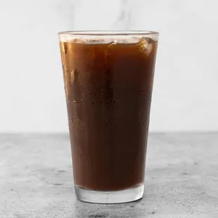 a cold beverage in a tall glass