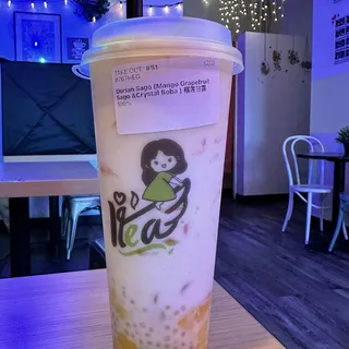 Durian Sago (Mango Sago &Crystal Boba )