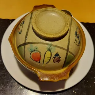 a bowl on a plate