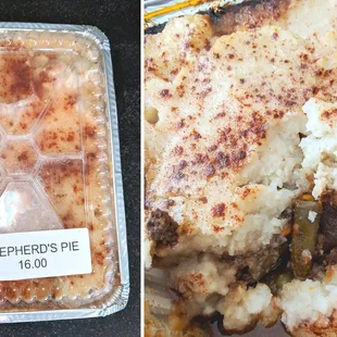 Ithan Market -- Shepherd&apos;s pie, frozen + cooked, YUM!