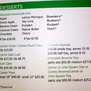 Ithan Food Market - menu (desserts)